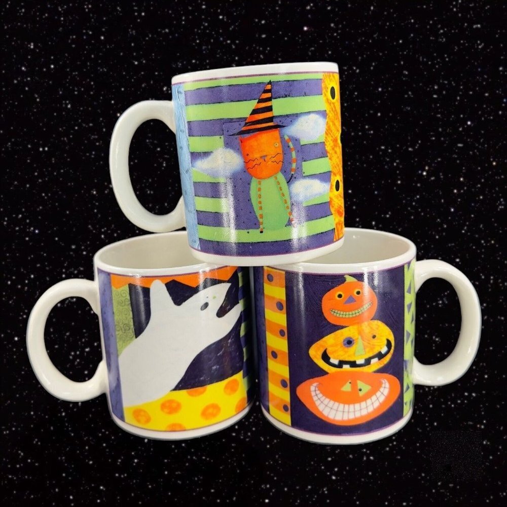 SAKURA Ceramic Mug Boo To You by Kathy Hatch Halloween Cup Mug Set 3‎ Designs